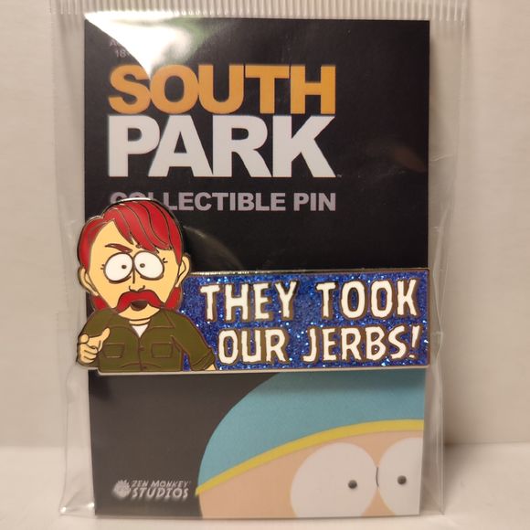 South Park They Took Our Jerbs Enamel Pin Official Cartoon Collectible Brooch - Picture 2 of 3